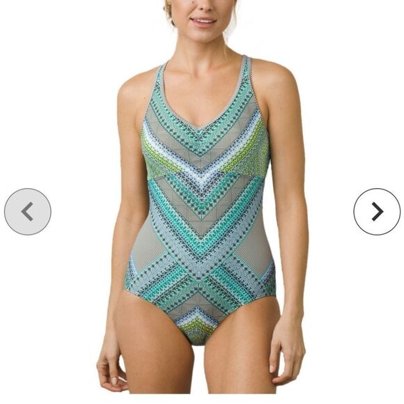 PrAna Dreaming One Piece Swimsuit Strappy Back Size Small - Picture 1 of 4